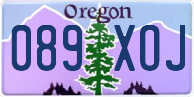OR license plate 089XOJ