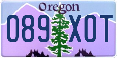 OR license plate 089XOT