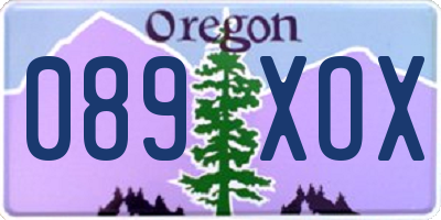 OR license plate 089XOX
