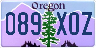 OR license plate 089XOZ