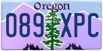 OR license plate 089XPC