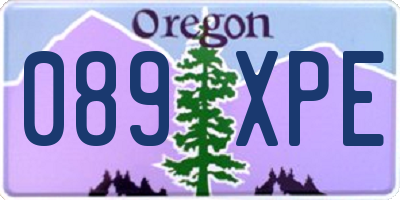 OR license plate 089XPE
