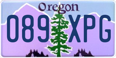 OR license plate 089XPG