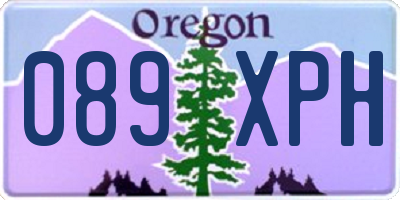 OR license plate 089XPH