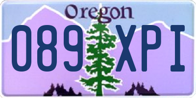 OR license plate 089XPI