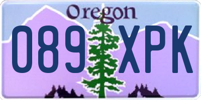 OR license plate 089XPK