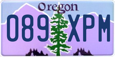 OR license plate 089XPM