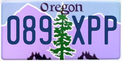 OR license plate 089XPP