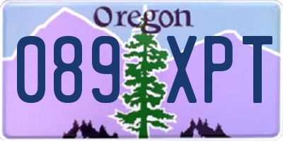 OR license plate 089XPT