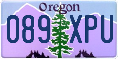 OR license plate 089XPU