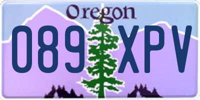 OR license plate 089XPV