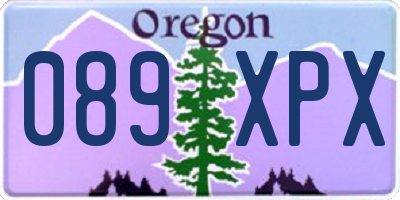 OR license plate 089XPX