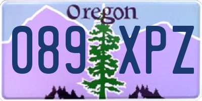 OR license plate 089XPZ