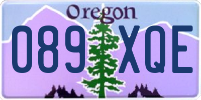 OR license plate 089XQE