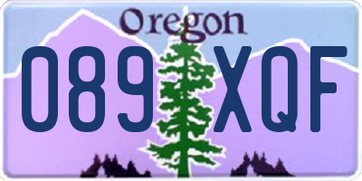 OR license plate 089XQF