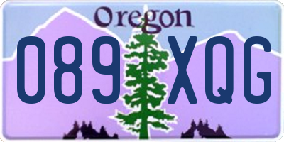 OR license plate 089XQG