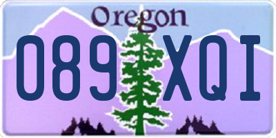 OR license plate 089XQI
