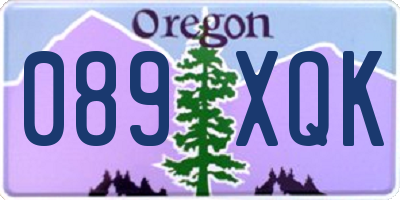 OR license plate 089XQK