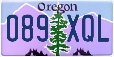 OR license plate 089XQL