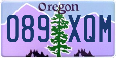 OR license plate 089XQM