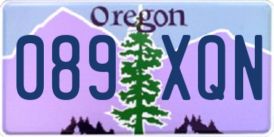 OR license plate 089XQN