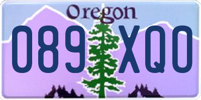 OR license plate 089XQO