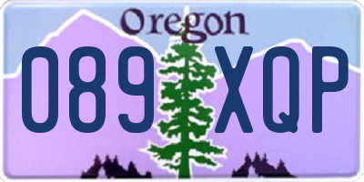 OR license plate 089XQP