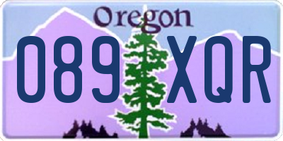 OR license plate 089XQR