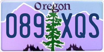 OR license plate 089XQS