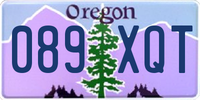 OR license plate 089XQT
