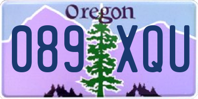 OR license plate 089XQU
