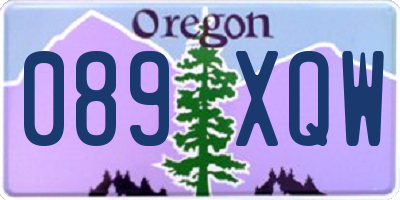 OR license plate 089XQW