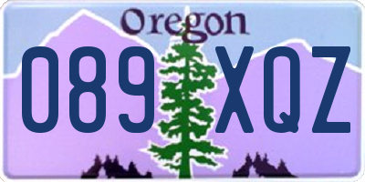 OR license plate 089XQZ