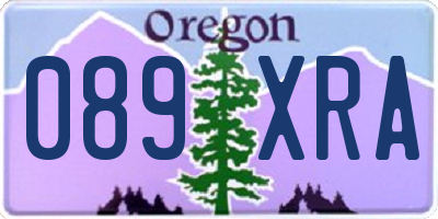 OR license plate 089XRA