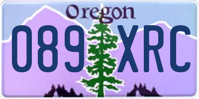 OR license plate 089XRC