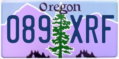 OR license plate 089XRF