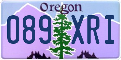OR license plate 089XRI