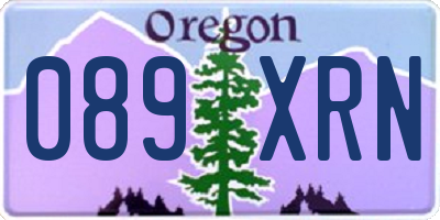OR license plate 089XRN