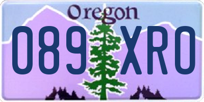 OR license plate 089XRO