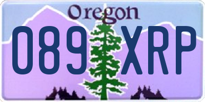 OR license plate 089XRP