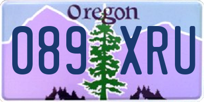 OR license plate 089XRU