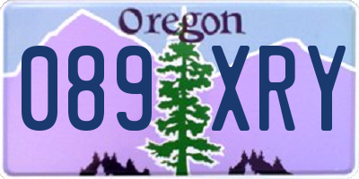 OR license plate 089XRY