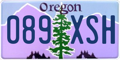 OR license plate 089XSH