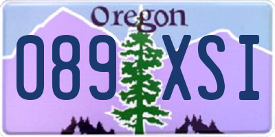 OR license plate 089XSI