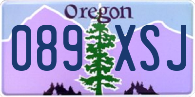 OR license plate 089XSJ