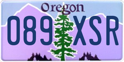 OR license plate 089XSR