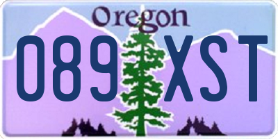 OR license plate 089XST