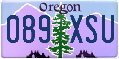 OR license plate 089XSU