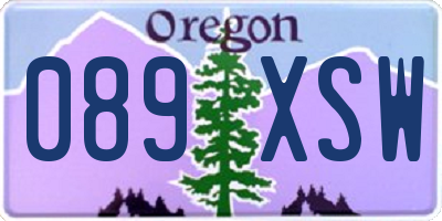 OR license plate 089XSW