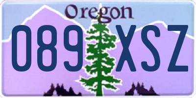 OR license plate 089XSZ